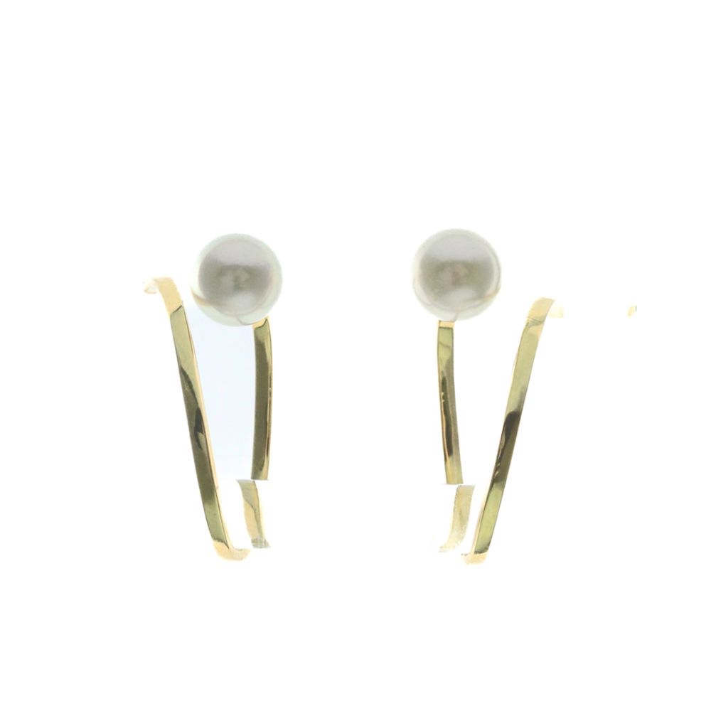 TASAKI 18k Gold Pearl Earrings